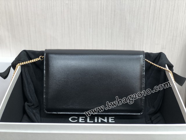 Celine專櫃2023新款CUIR TRIOMPHE斜挎女包 賽琳新品WOC鏈條皮革信封包 10J733 sldj2284